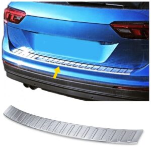 Volkswagen TIGUAN  MK2 VW TIGUAN MK2 2016> Arka Tampon Üstü Koruma P.Çelik (Taşlı) - 3533 120119T