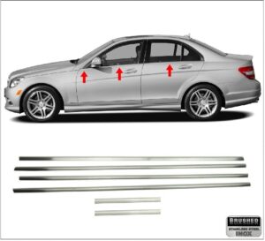 Mercedes C Class W204 MERCEDES C CLASS W204 2007-2014 Cam Çıtası 6 Prç. P.Çelik SEDAN (Taşlı) - 2126 500234T