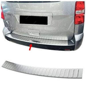 Peugeot EXPERT  Mk3 PEUGEOT EXPERT MK3 2016> Arka Tampon Üstü Koruma P.Çelik (Kısa) (Taşlı) - 2628 120289T