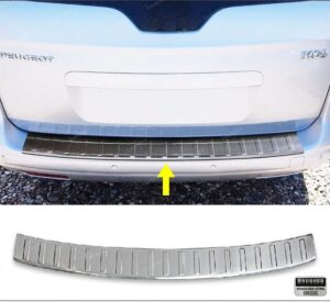Peugeot 5008  Mk1 PEUGEOT 5008 MK1 2009-2016 Arka Tampon Üstü Koruma P.Çeli (Taşlı) - 2610 120301T