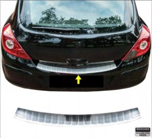 Opel CORSA D OPEL CORSA D 2006-2014 Arka Tampon Üstü Koruma P.Çelik (Taşlı) - 2508 120142T