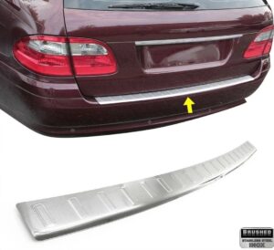 Mercedes E Class S2 MERCEDES E CLASS W211 2002-2009 Arka Tampon Üstü Koruma P.Çelik (Taşlı) SW - 2116 120086T