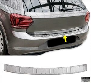 Volkswagen POLO VI VW POLO 6 2018> Arka Tampon Üstü Koruma P.Çelik (Taşlı) - 3556 120201T
