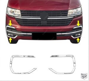 Volkswagen T6 TRANSPORTER VW T6 TRANSPORTER 2019> Sis Farı Kaşı P.Çelik 4 Prç. - 3546 650095