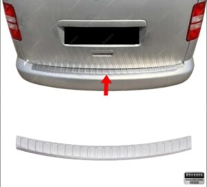 Volkswagen CADDY  III VW CADDY III 2004-2015 Arka Tampon Üstü Koruma P.Çelik (Taşlı) - 3503 120014T
