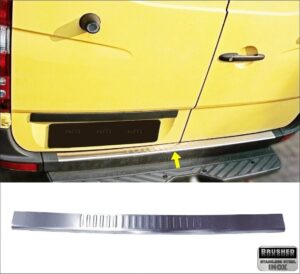 Volkswagen CRAFTER VW CRAFTER 2006-2016 Arka Tampon Üstü Koruma P.Çelik (Taşlı) - 3505 120035T