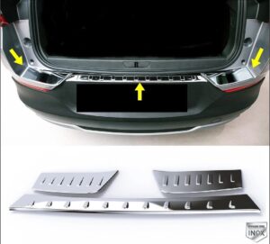 Opel GRANDLAND  X OPEL GRANDLAND X 2017> Arka Tampon Üstü Koruma 3 Prç. P.Çelik - 2524 120226