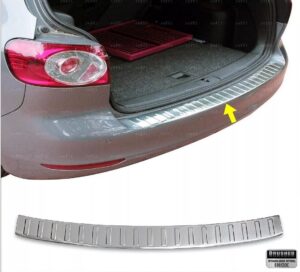Volkswagen GOLF CROSS VW GOLF CROSS 2010-2014 Arka Tampon Üstü Koruma P.Çelik (Taşlı) - 3530 120102T