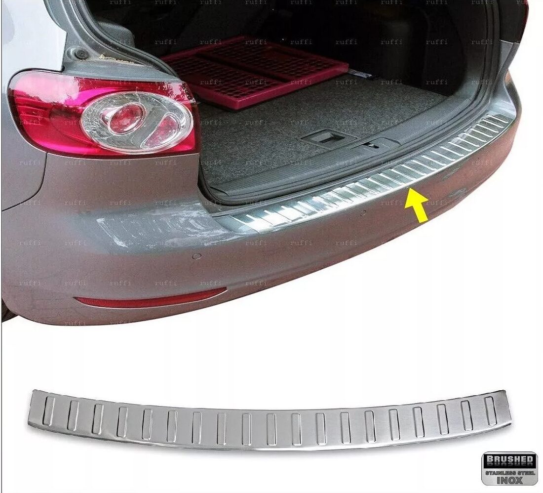 Volkswagen GOLF CROSS VW GOLF CROSS 2010-2014 Arka Tampon Üstü Koruma P.Çelik (Taşlı) - 3530 120102T