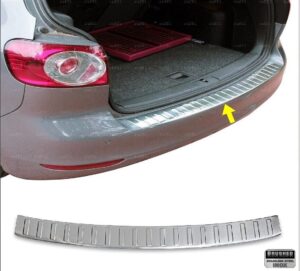 Volkswagen GOLF ALLTRACK VW GOLF ALLTRACK 2014> Arka Tampon Üstü Koruma P.Çelik (Taşlı) - 3536 120102T