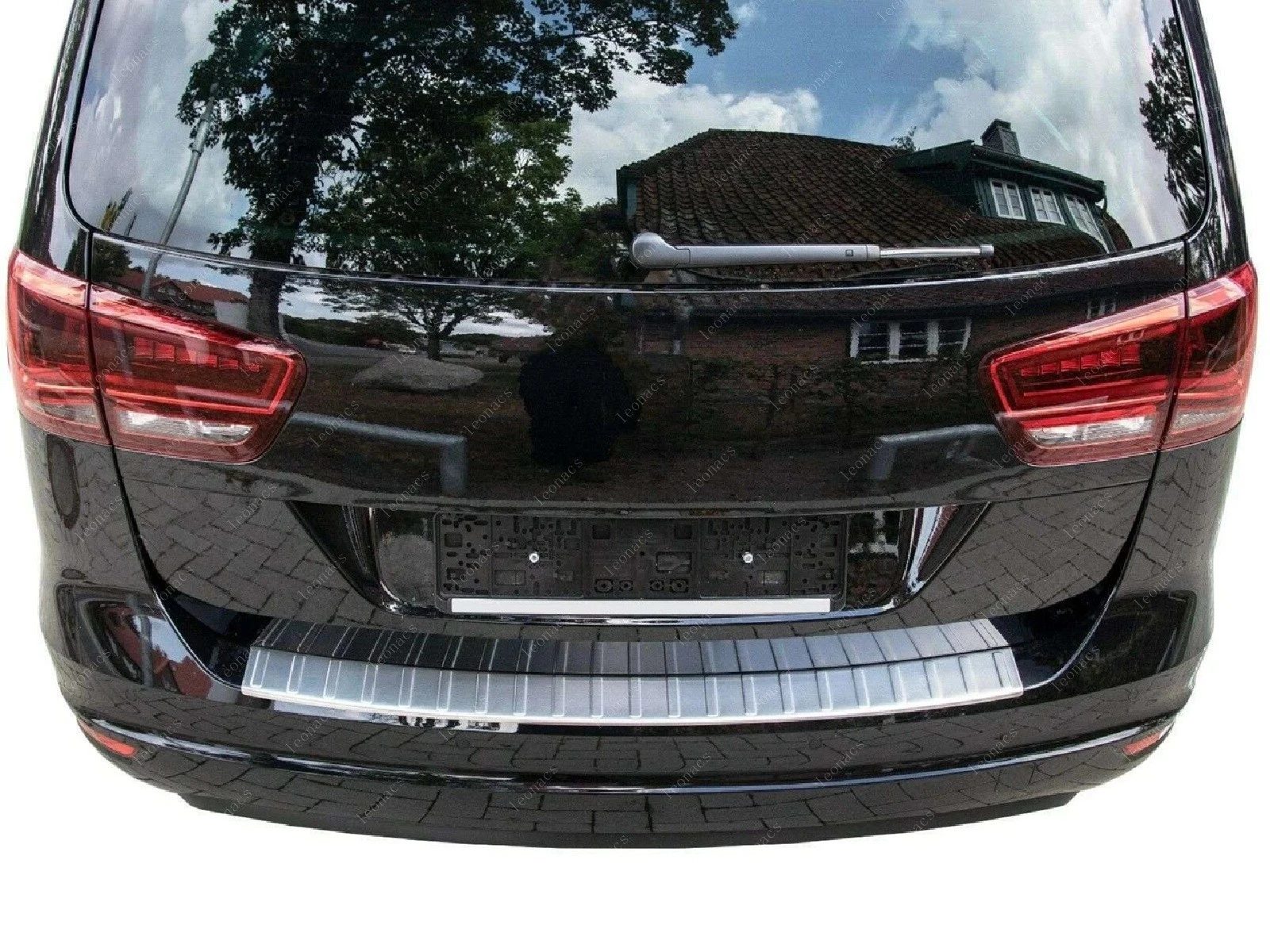 Volkswagen SHARAN MK2 VW SHARAN MK2 2010> Arka Tampon Üstü Koruma P.Çelik (Taşlı) - 3522 120067T - Görsel 2