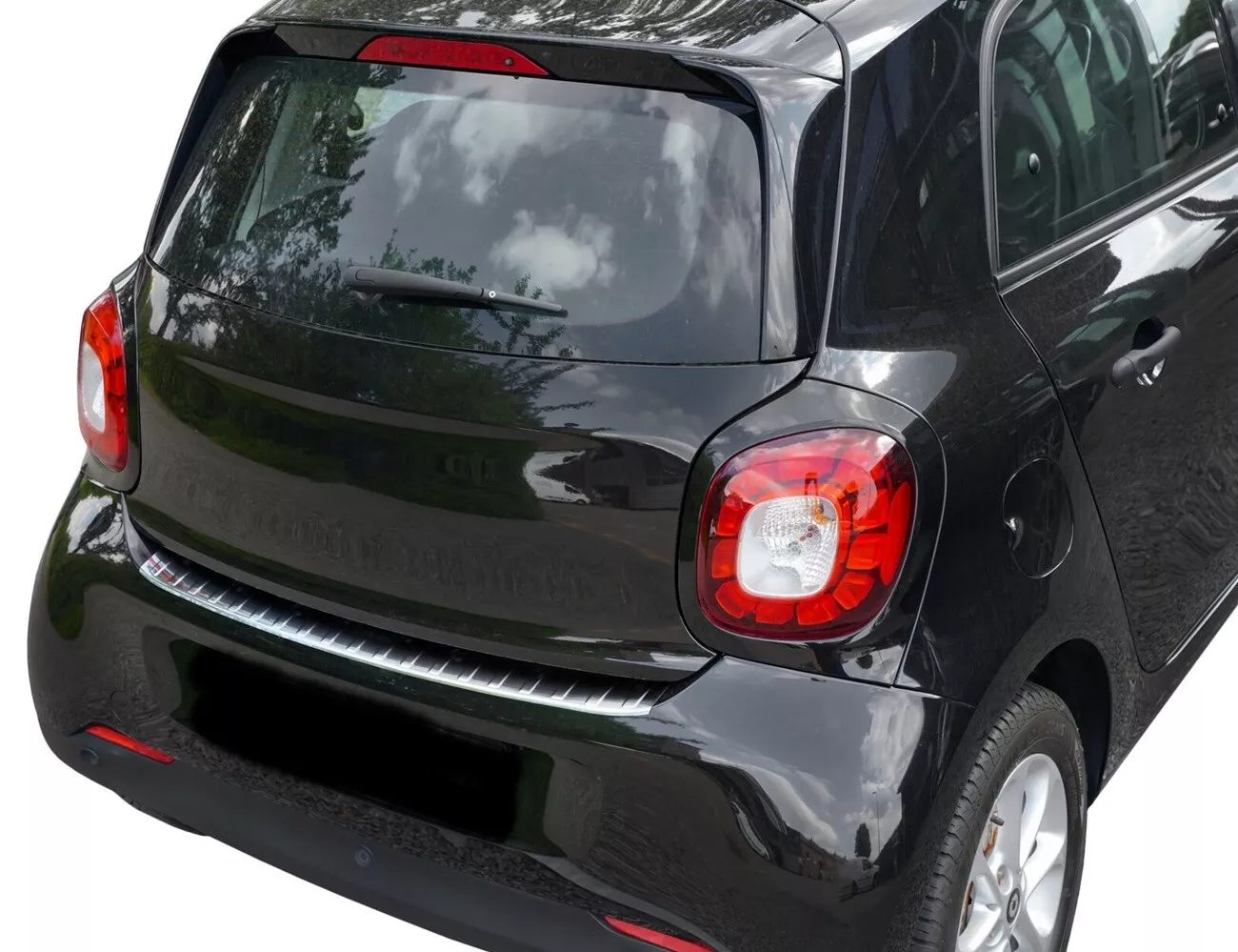 Mercedes SMART W453 MERCEDES SMART W453 2014-2019 Arka Tampon Üstü Koruma P.Çelik (Taşlı) - 2132 120299T - Görsel 2