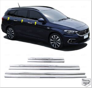 Fiat EGEA / TIPO Cam Çıtası 6 Pcs. P.Çelik SW, EGEA / TIPO Windows Frame Trim 6 pcs. S.Steel SW,1119500215 Cam Çıtası 6 Pcs. P.Çelik SW - 1119 500215
