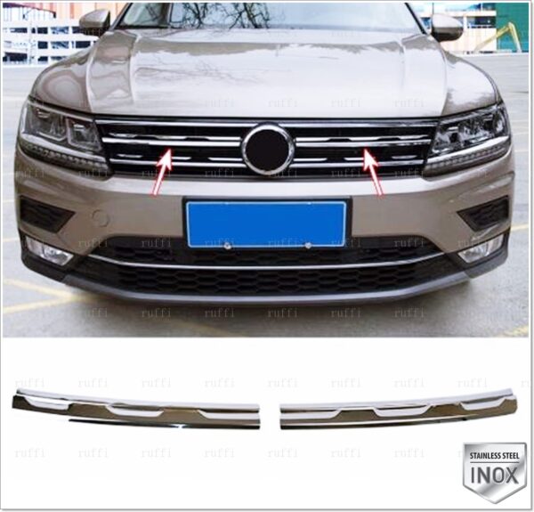 Volkswagen TIGUAN MK2 Ön Panjur 2 prç. P.Çelik COMFORTLINE, TIGUAN MK2 Front Grill 2 pcs. S.Steel COMFORTLINE,3533400117 Ön Panjur 2 prç. P.Çelik COMFORTLINE - 3533 400117