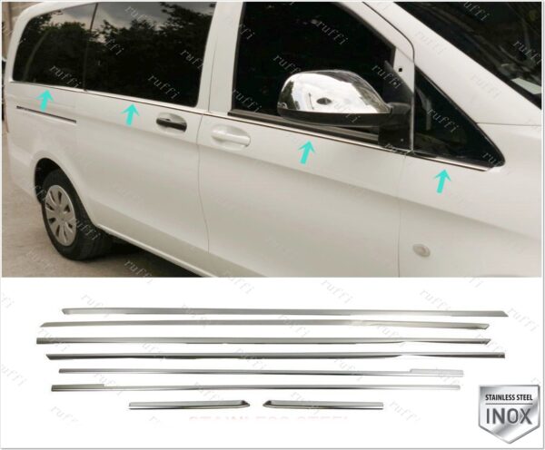 Mercedes VITO W447 Cam Çıtası 8 pcs. EXTRA UZUN ŞASE - ÇİFT SÜRGÜ - 2122 500232