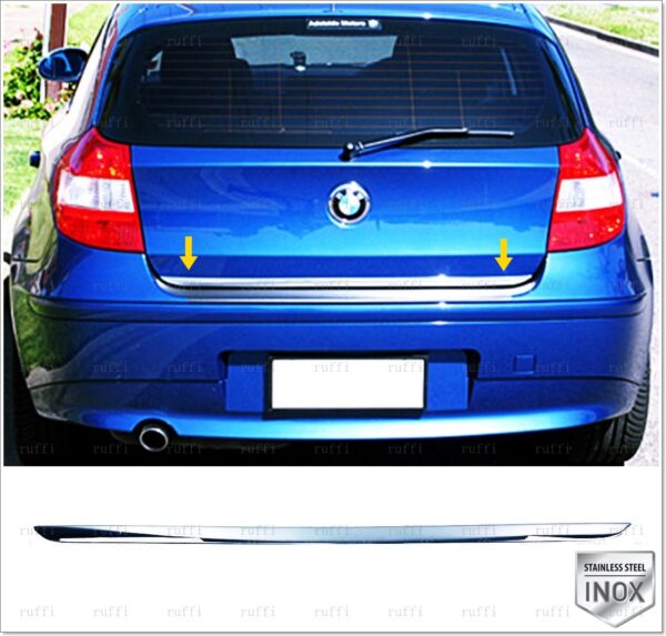 Bmw 1 Series E81 E87 Bagaj Alt Çıtası  P.Çelik, 1 Series E81 E87 Under Rear Trunk Lid Cover S.Steel,1714800179 Bagaj Alt Çıtası  P.Çelik - 1714 800179