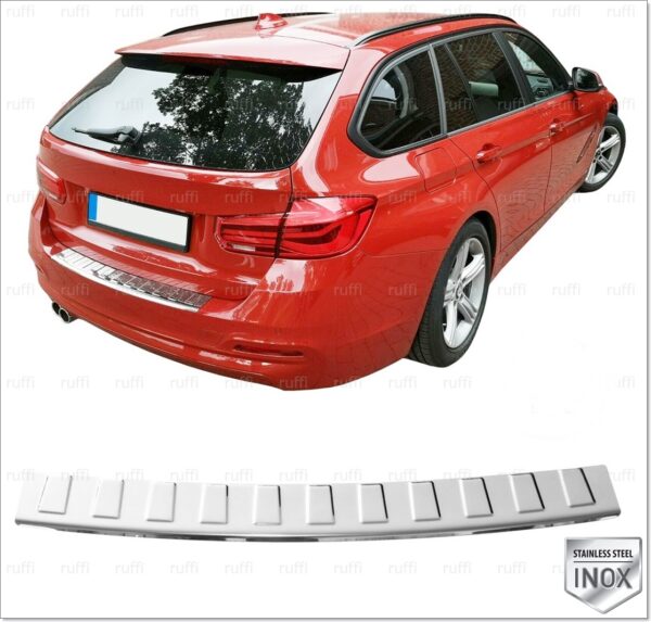 Bmw 3 Series F30 F31 F35 F80 Arka Tampon Üstü Koruma P.Çelik - SW, 3 Series F30 F31 F35 F80 Rear Bumper Sill Protector S.Steel - COMBI,1717120085 Arka Tampon Üstü Koruma P.Çelik - SW - 1717 120085