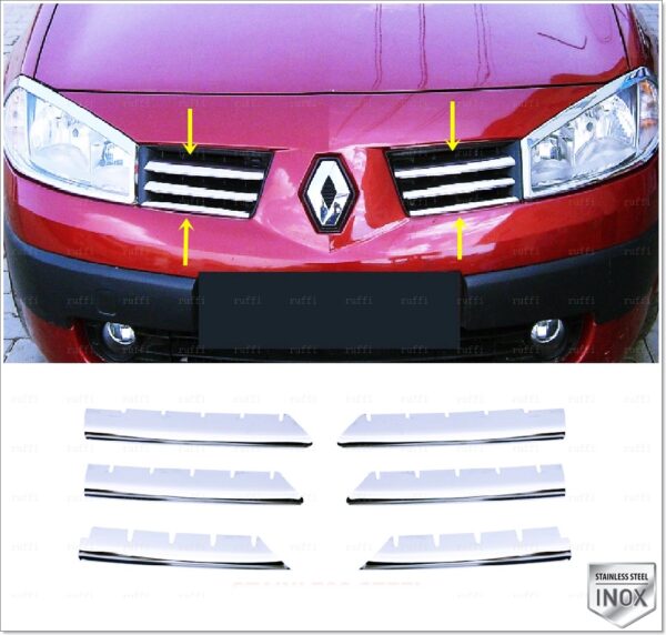 Renault MEGANE 2 Ön Panjur 6 pcs. P.Çelik - 2812 400025