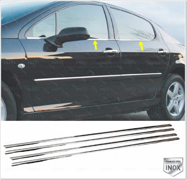 Peugeot 407 Cam Çıtası 4 Pcs. P.Çelik - 2612 500063