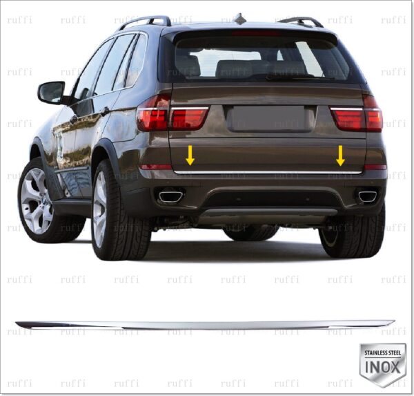 Bmw X5 E70 Bagaj Alt Çıtası P.Çelik, X5 E70 Rear Trunk Lid Cover S. Steel,1710800109 Bagaj Alt Çıtası P.Çelik - 1710 800109