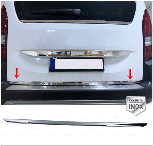 Citroen BERLINGO MK3 Bagaj Alt Çıtası  P.Çelik, BERLINGO MK3 Under Rear Trunk Lid Cover S.Steel,2731800254 Bagaj Alt Çıtası  P.Çelik - 2731 800254