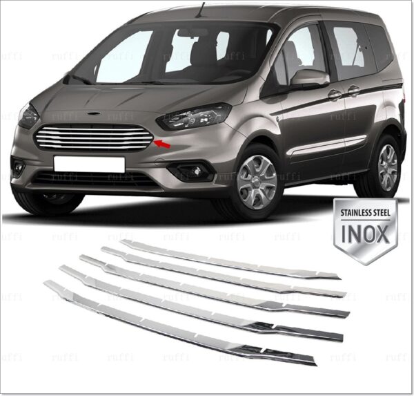 Ford COURIER TOURNEO / TRANSIT Ön Panjur 5 pcs. P.Çelik, COURIER TOURNEO / TRANSIT Front Grill 5 pcs. S.Steel,1228400115 Ön Panjur 5 pcs. P.Çelik - 1228 400115