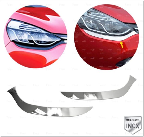 RENAULT CLIO IV GRANDTOUR Far Kaşı 2 Prç. P.Çelik , CLIO IV GRANDTOUR Front Lamp Sill 2 Pcs. S. Steel,2835650029 Far Kaşı 2 Prç. P.Çelik - 2835 650029