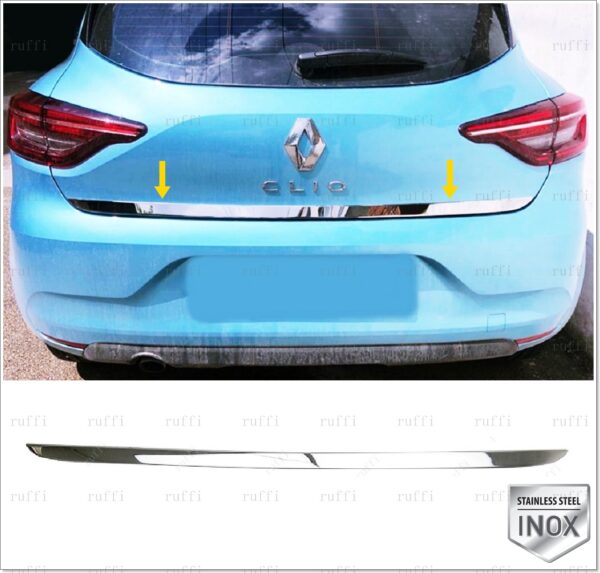 RENAULT CLIO V  HB Bagaj Alt Çıtası P.Çelik, CLIO V  HB Under Rear Trunk Lid Cover S.Steel,2837800259 Bagaj Alt Çıtası P.Çelik - 2837 800259