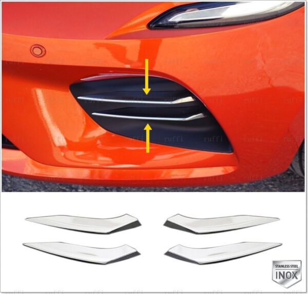 RENAULT CLIO V  HB Sis Çerçeve 4 prç. P.Çelik, CLIO V  HB Fog Lamp Frame Trim 4 pcs S.Steel,2837650068 Sis Çerçeve 4 prç. P.Çelik - 2837 650068