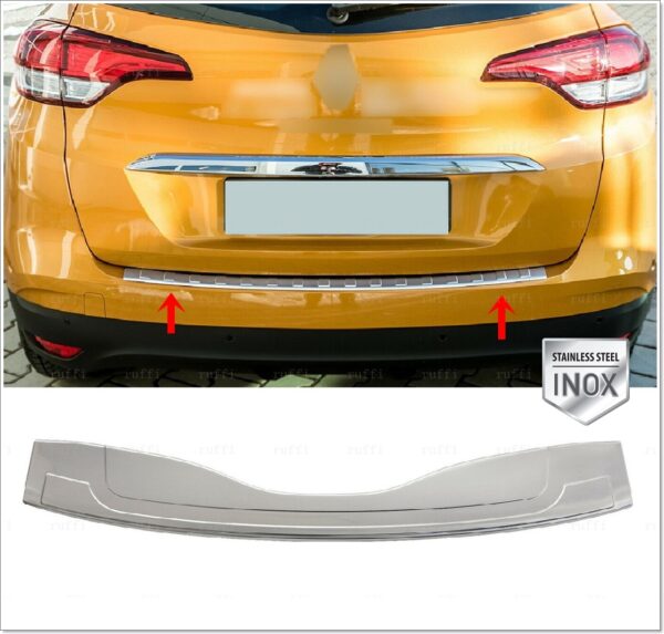 RENAULT SCENIC IV / GRAND Arka Tampon Üstü Koruma P.Çelik, SCENIC IV / GRAND Rear Bumper Sill Protector S.Steel,2838120146 Arka Tampon Üstü Koruma P.Çelik - 2838 120146