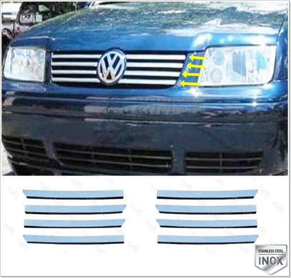 Volkswagen BORA Ön Panjur 8 prç. P.Çelik - 3502 400030