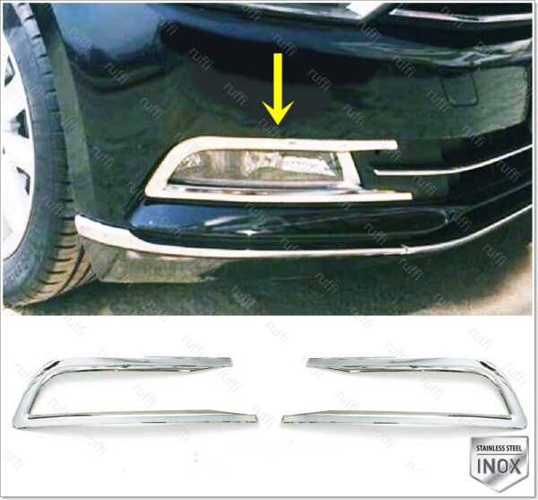 Volkswagen PASSAT  B8 Sis Farı Çerçevesi 2 Prç. P.Çelik - 3545 650022