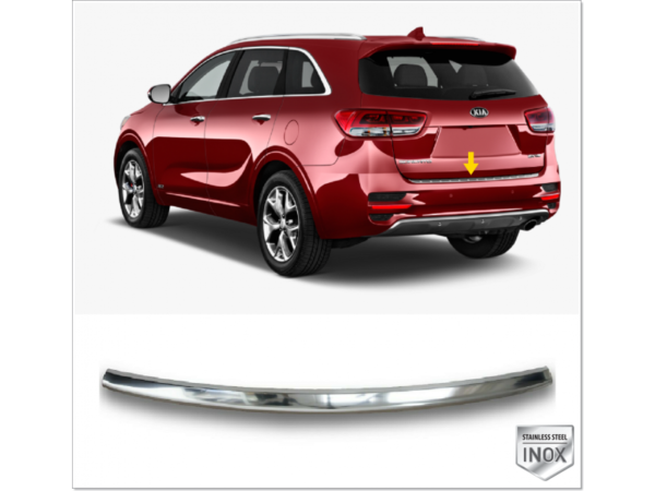 Kia SORENTO Mk3 KIA SORENTO MK3 2015> Arka Tampon Üstü Koruma P.Çelik (Taşlı) - 4514 120156T